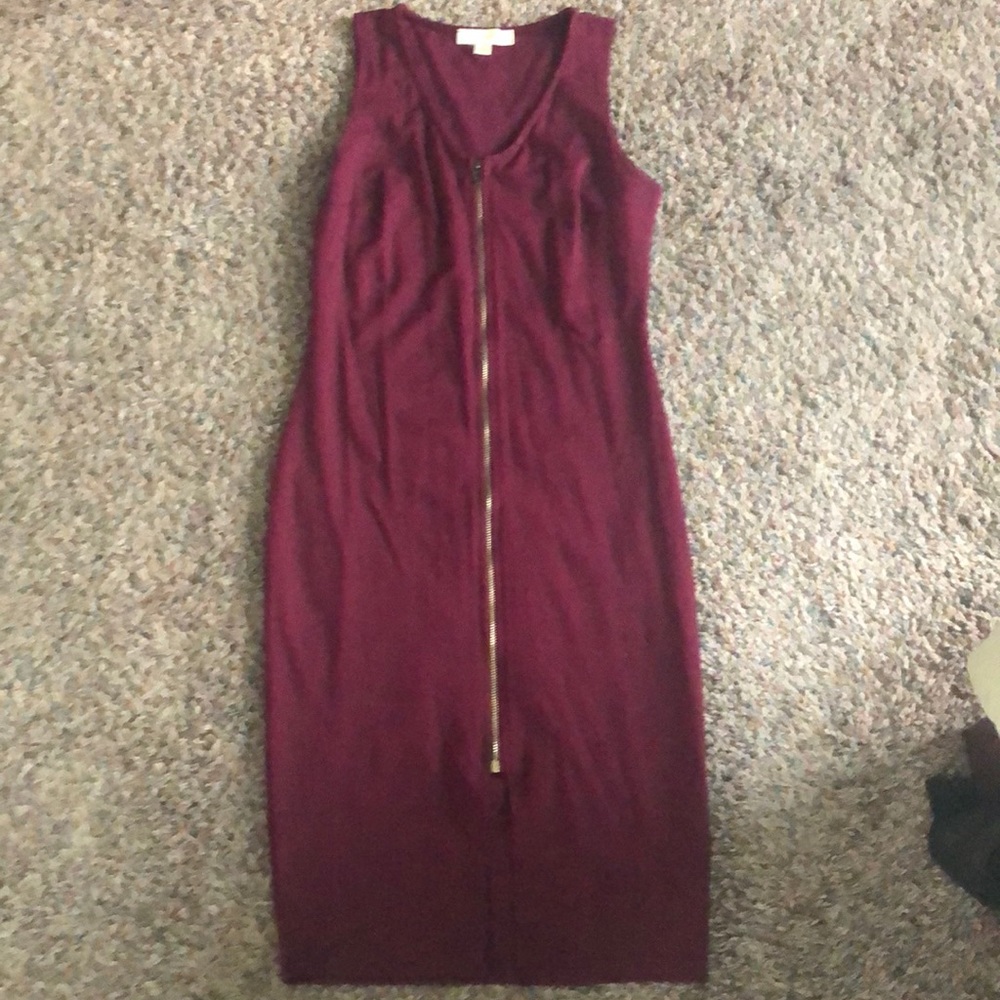 EUC NICKI Minaj dress rare find SZ M wine color